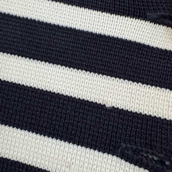 Zara Navy and White Striped Blazer with Gold Buttons - Picture 6 of 6